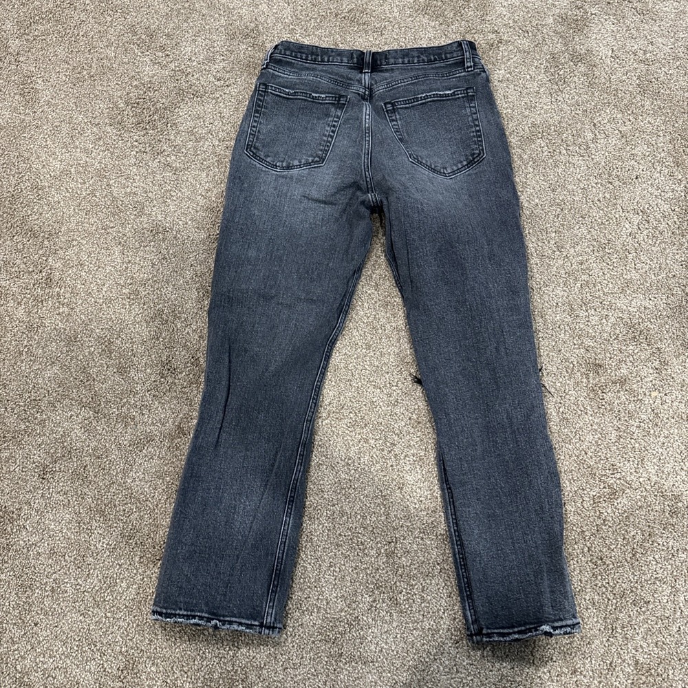 Abercrombie & Fitch Ankle Straight Ultra High Rise Curve Love 8 29 S Short Black - Picture 6 of 7